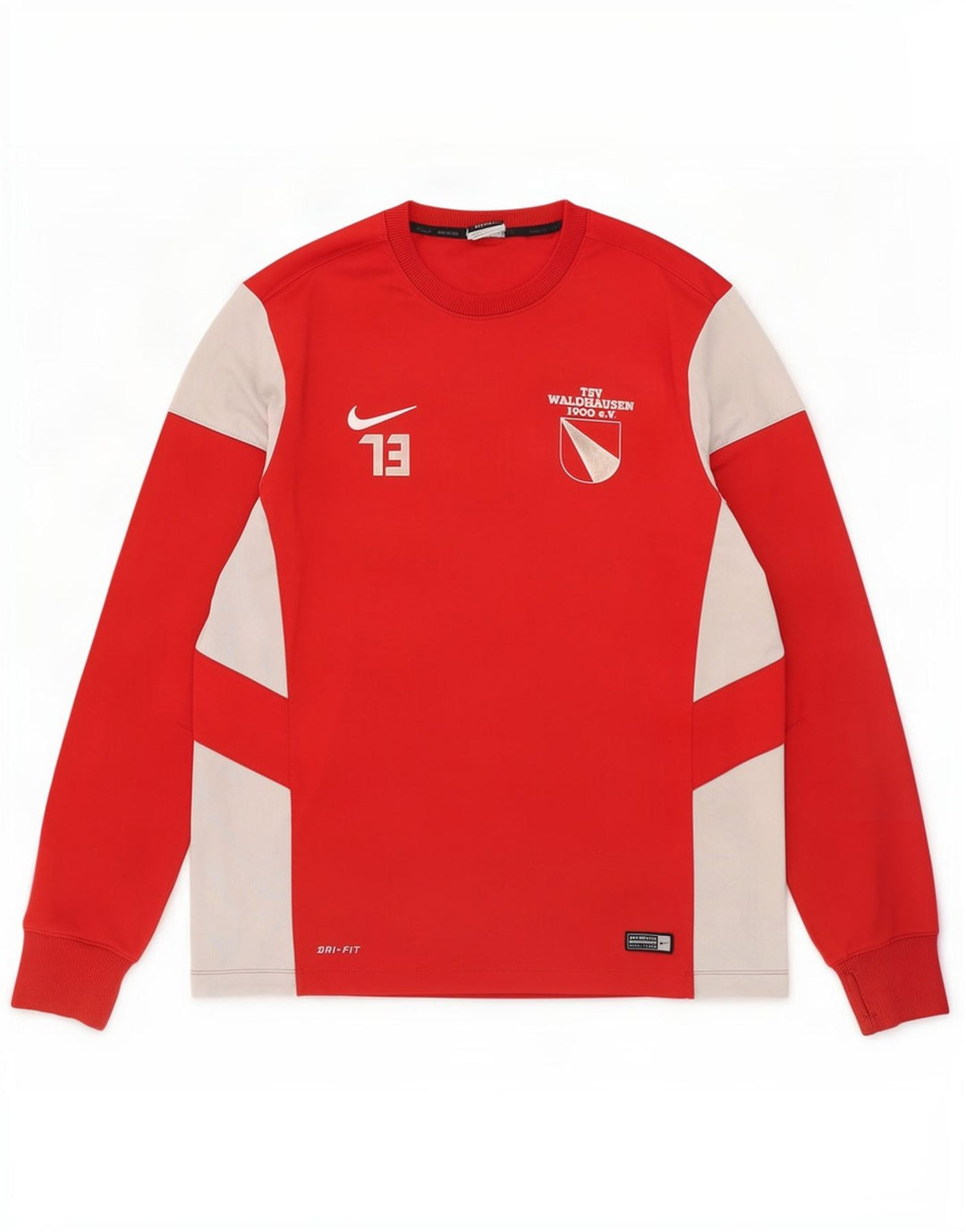 Nike Herre Dri Fit Grafisk Top Langærmet Stor Rød Colourblock Polyester