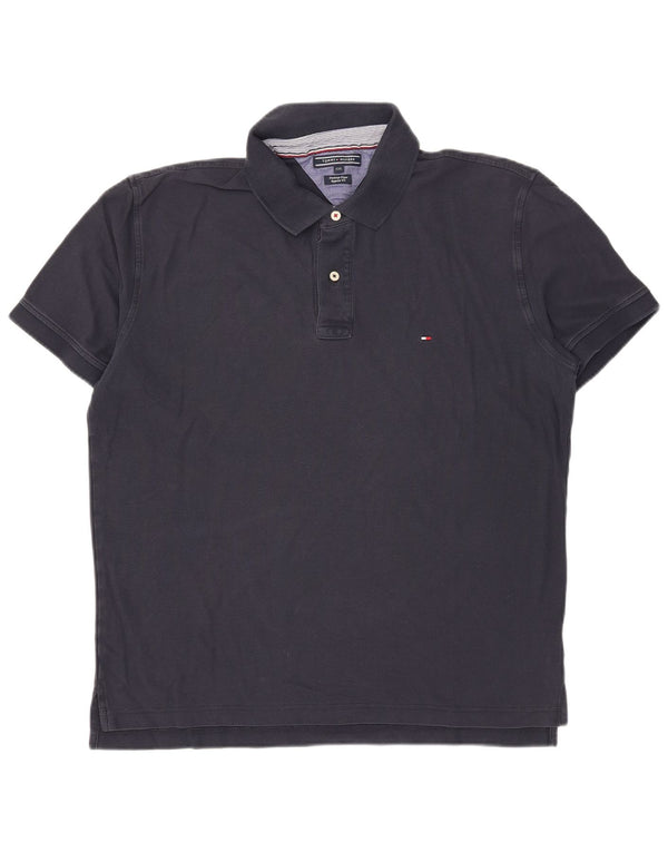 Tommy Hilfiger Herre Regular Fit Polo Shirt 2XL Navy Blue Bomuld