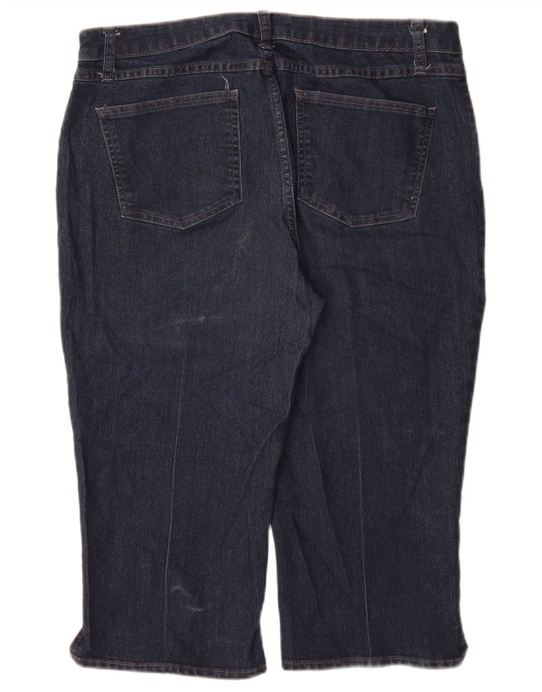 LEE Womens Riders Mid Rise Capri Jeans US 14 Large W34 L19 Navy Blue