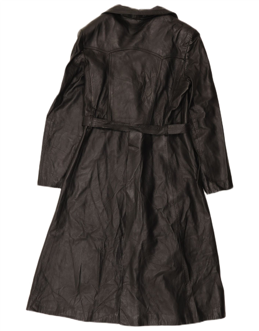 Vintage dobbeltradet læderfrakke til kvinder IT 46 Large Black