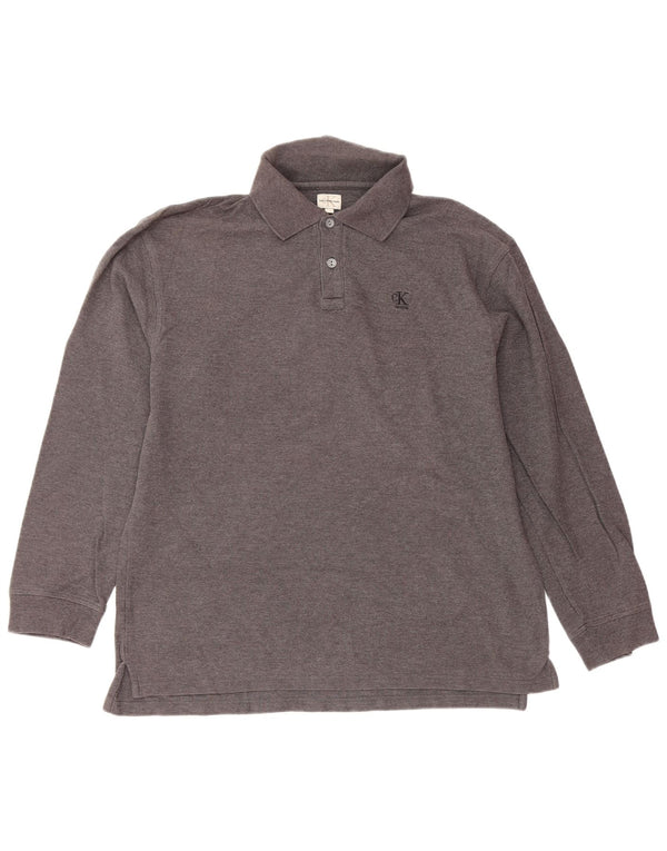 CALVIN KLEIN JEANS Langærmet drenge poloshirt 15-16 år Grå