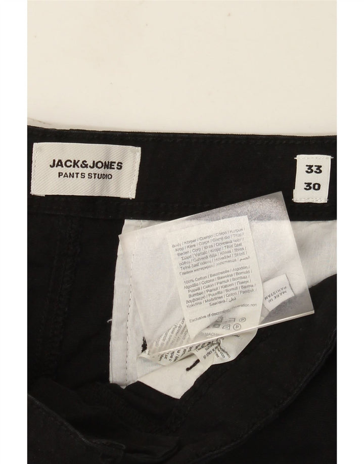 Jack & Jones Straight Cargo bukser til mænd W33 L30 Sort bomuld