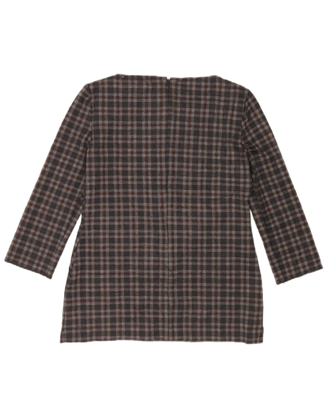 Marks & Spencer damebluse med 3/4 ærmer UK 8 lille grå ternet