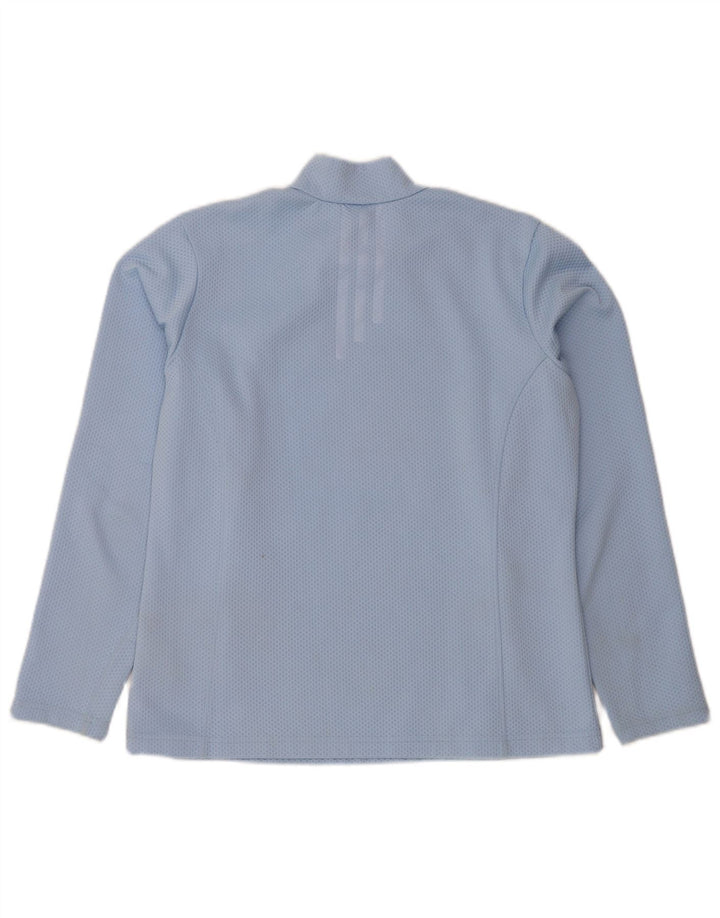 ADIDAS Womens Climalite Zip Neck Pullover Tracksuit Top UK 14 Medium Blue