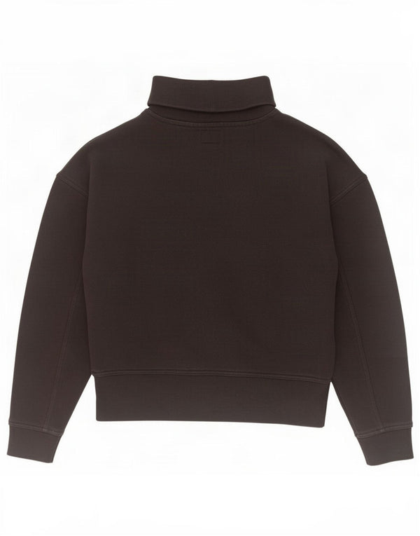 Tommy Hilfiger Dame Roll Neck Sweatshirt Jumper UK 10 Small Black Bomuld