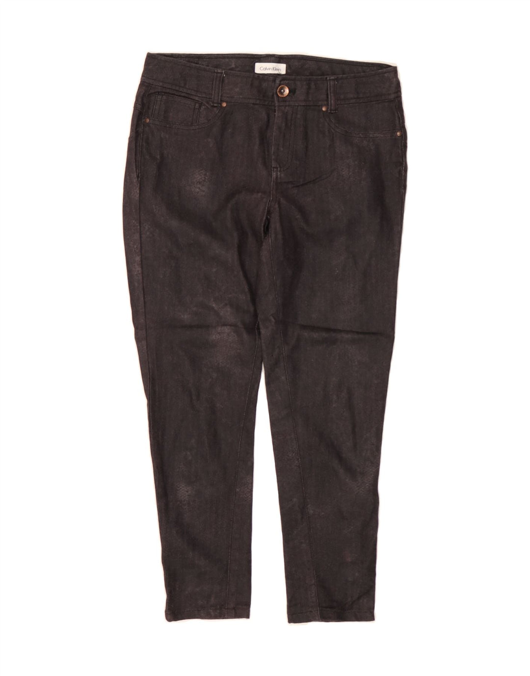 CALVIN KLEIN Womens Slim Cropped Jeans US 6 Medium W30 L24 Black Cotton Vintage Calvin Klein and Second-Hand Calvin Klein from Messina Hembry 