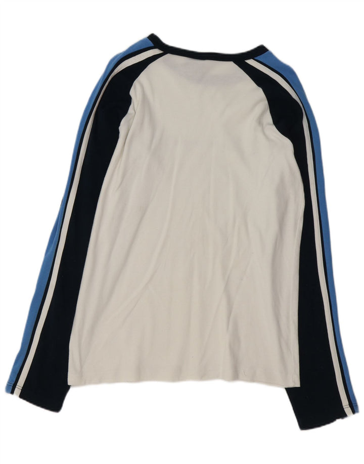 CHAMPION Dame Grafisk Top Langærmet UK 18 XL Hvid Colourblock