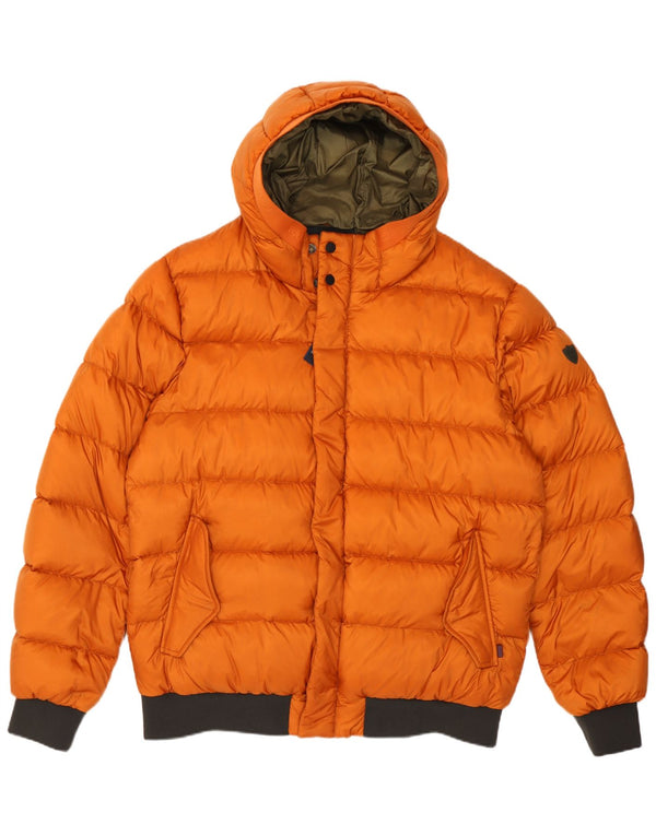 Scotch & Soda Herre hættepolstret jakke UK 42 XL Orange Polyamid