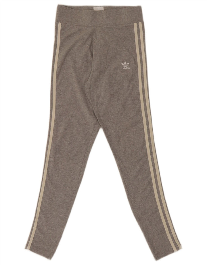 Adidas Dame Leggings UK 8 Small Grå Bomuld