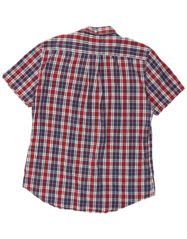 Tommy Hilfiger Kortærmet Herre Custom Fit skjorte Stor marineblå ternet