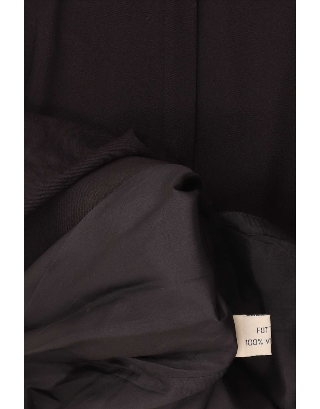 Vintage kvinders højtaljede midi-nederdel W28 Medium Black