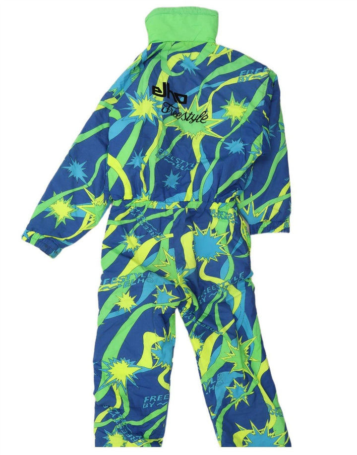 Elho Herre Grafisk Ski Jumpsuit Stor Blå Geometrisk