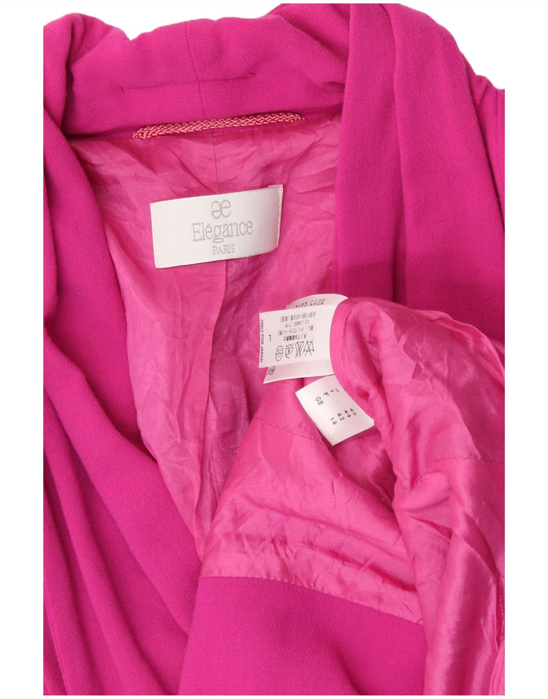 Elegance Dame Blazer Jacket UK 14 Medium Pink Uld