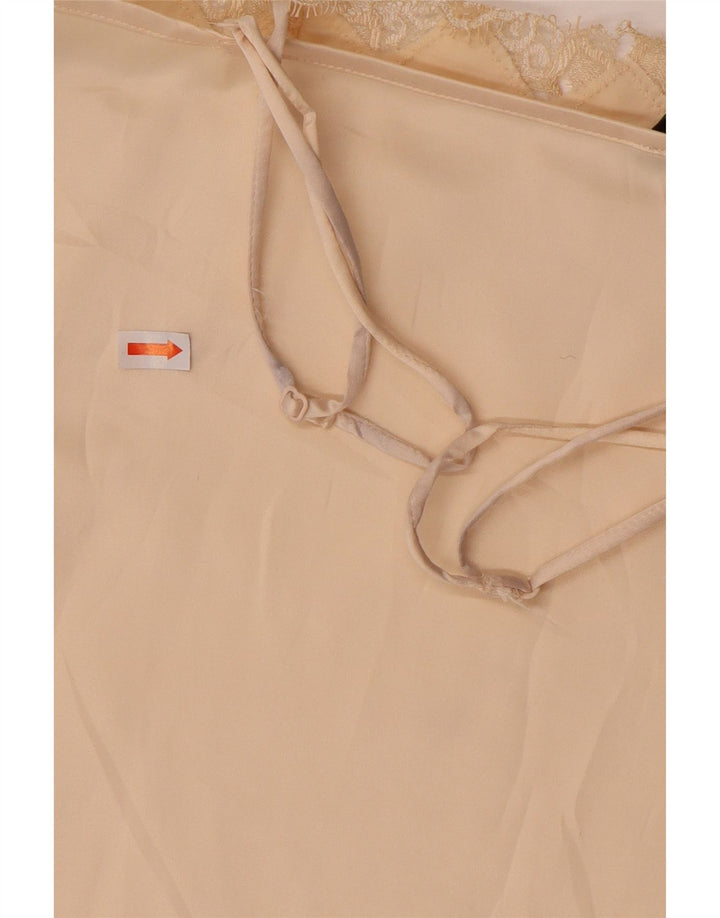 Benetton Dame Cami Top UK 12 Medium Beige Polyester