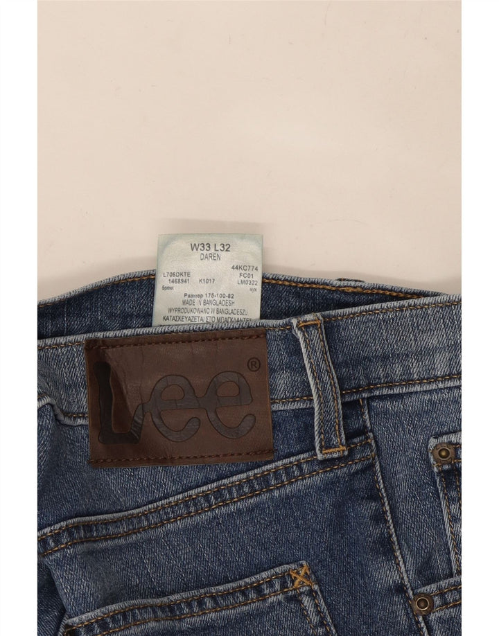 LEE Dame Daren Straight Jeans W33 L32 Blå Bomuld