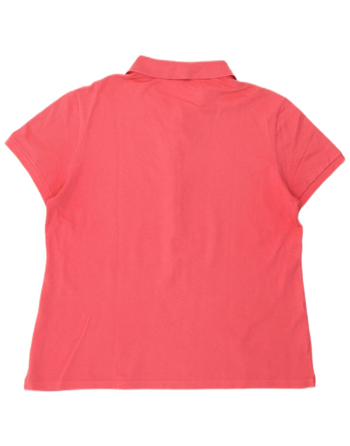 Lacoste Dame Polo Shirt Størrelse 48 XL Pink Bomuld