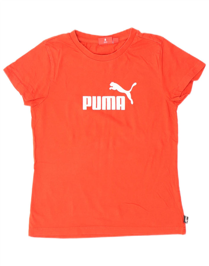 PUMA Womens Graphic T-Shirt Top UK 10 Small Orange