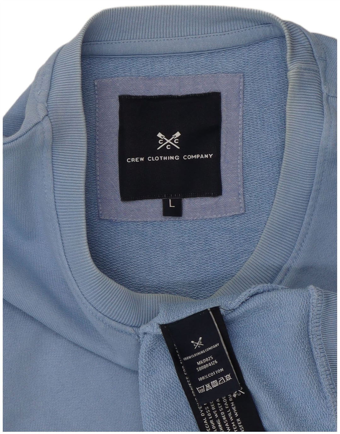 Crew Clothing Herre Sweatshirt Jumper Stor Blå Bomuld