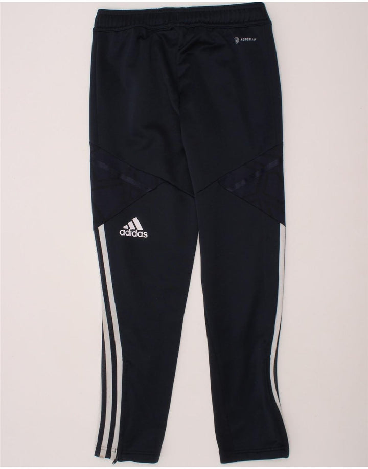 ADIDAS Boys Aeroready Tracksuit Trousers 11-12 Years  Navy Blue Polyester Vintage Adidas and Second-Hand Adidas from Messina Hembry 