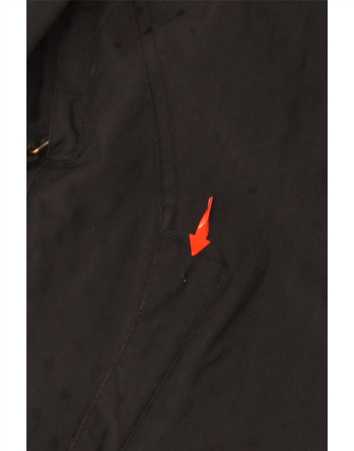 ANIMAL Dame Hætte vindjakke UK 10 Lille sort polyamid