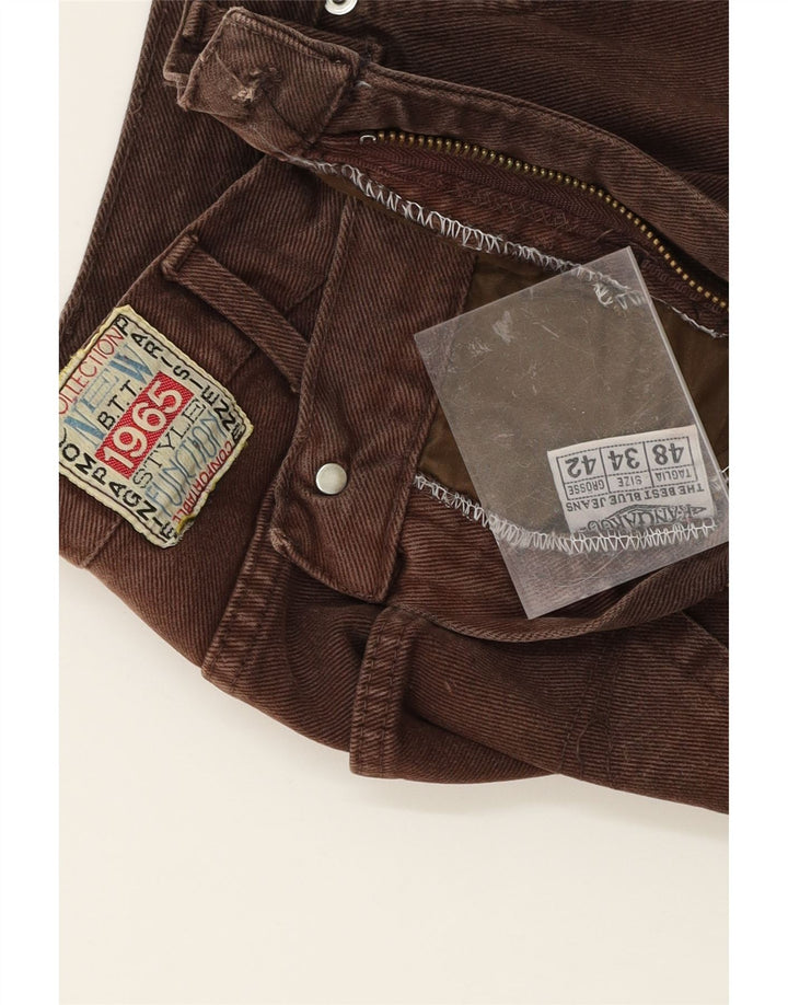 KANGAROOS Womens Tapered Jeans W34 L31 Brown Cotton Vintage Kangaroos and Second-Hand Kangaroos from Messina Hembry 