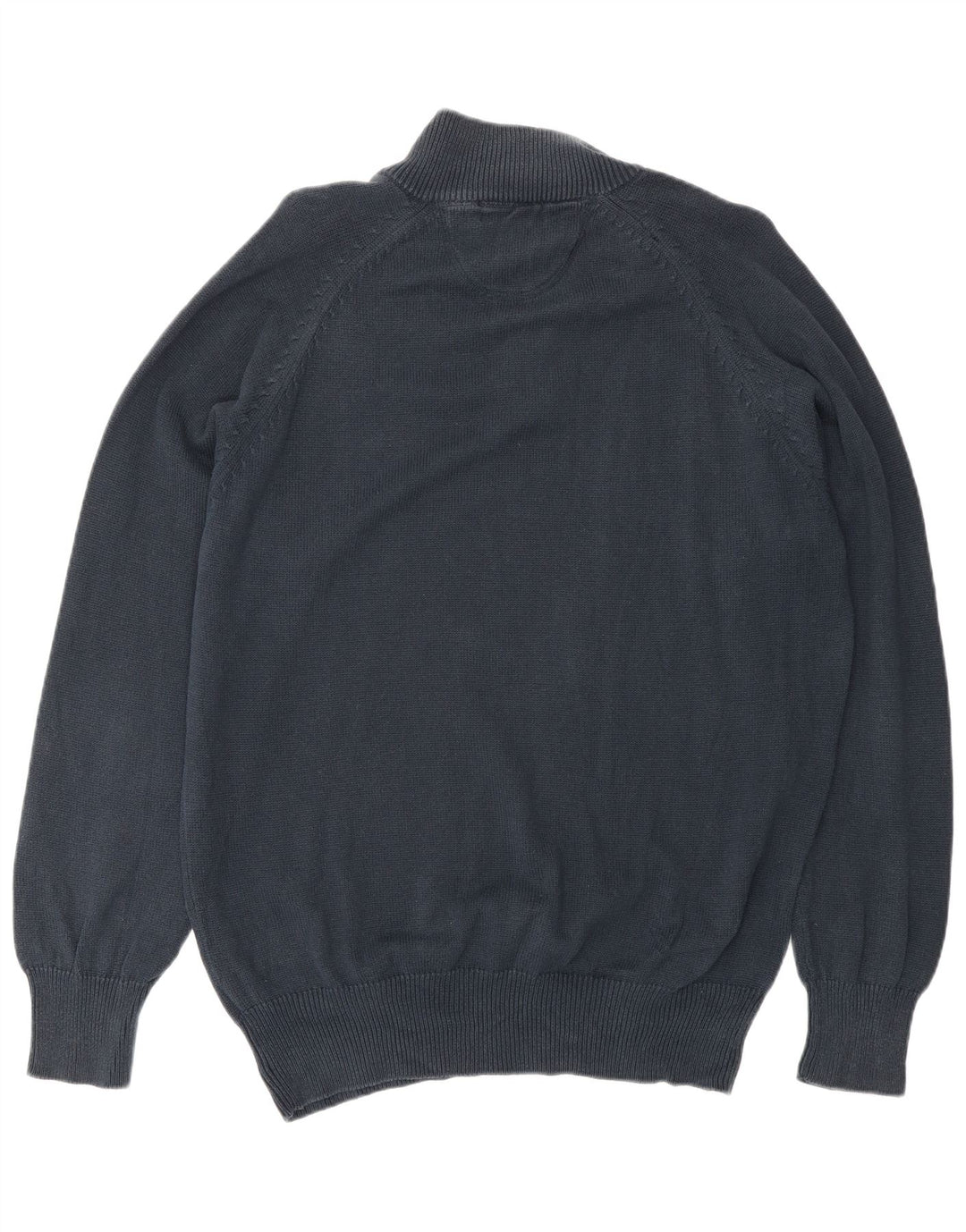 Slam Herre Zip Neck Jumper Sweater XL Navy Blue Bomuld