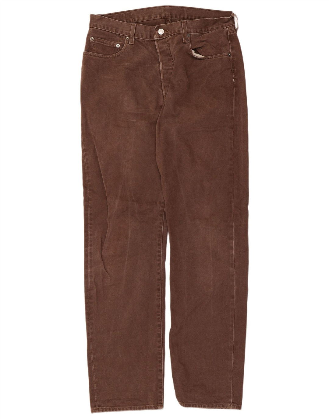 Levi's Herre 501 lige jeans W36 L34 brun bomuld
