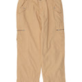 Tænk Pink Dame Straight Cargo Bukser Large W34 L28 Beige Bomuld