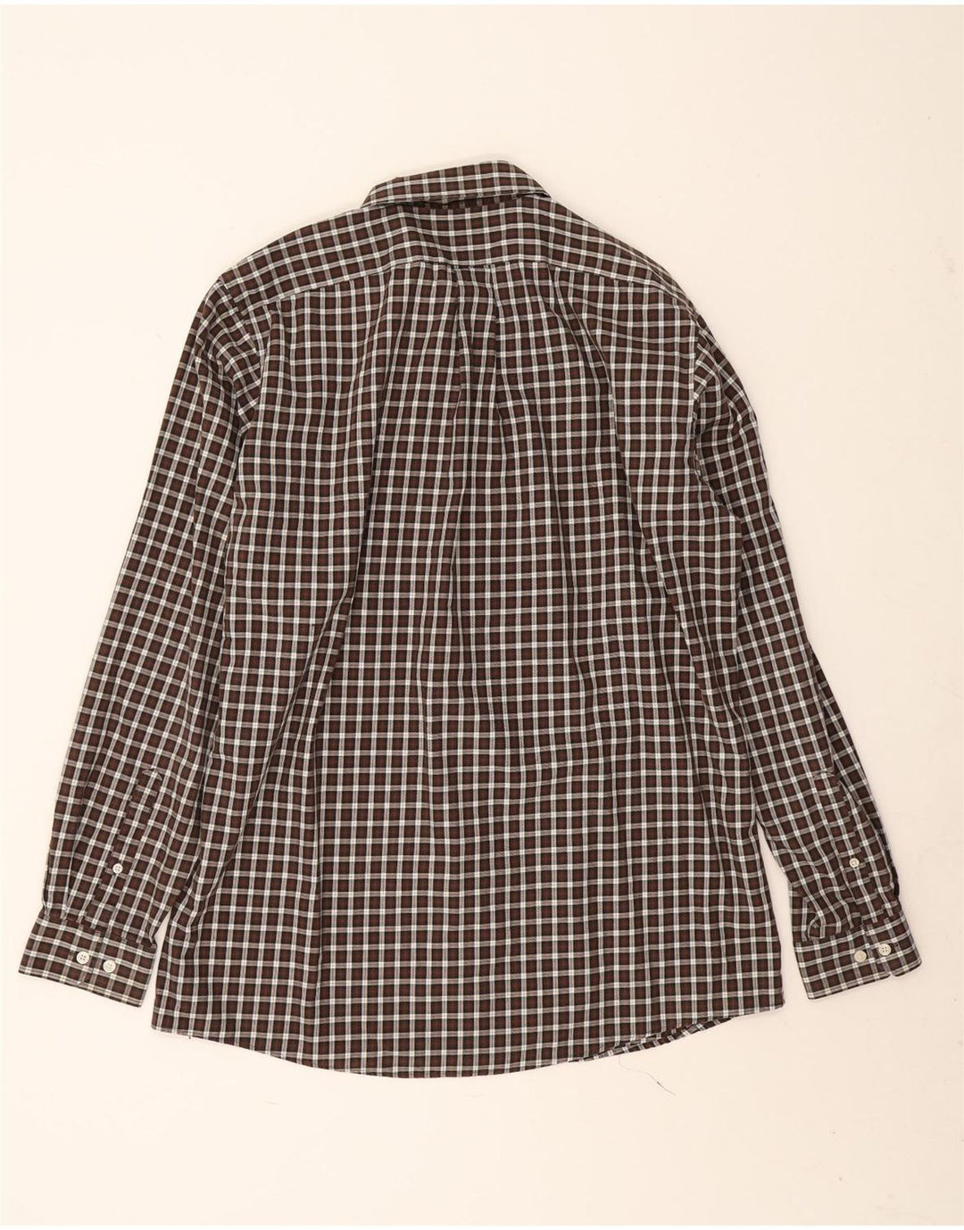 Eddie Bauer Herre høj Classic Fit skjorte Stor brun Gingham Bomuld