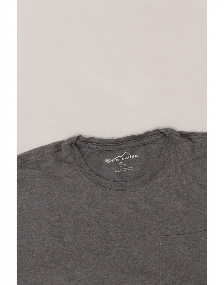EDDIE BAUER Mens T-Shirt Top XL Grey Cotton Vintage Eddie Bauer and Second-Hand Eddie Bauer from Messina Hembry 
