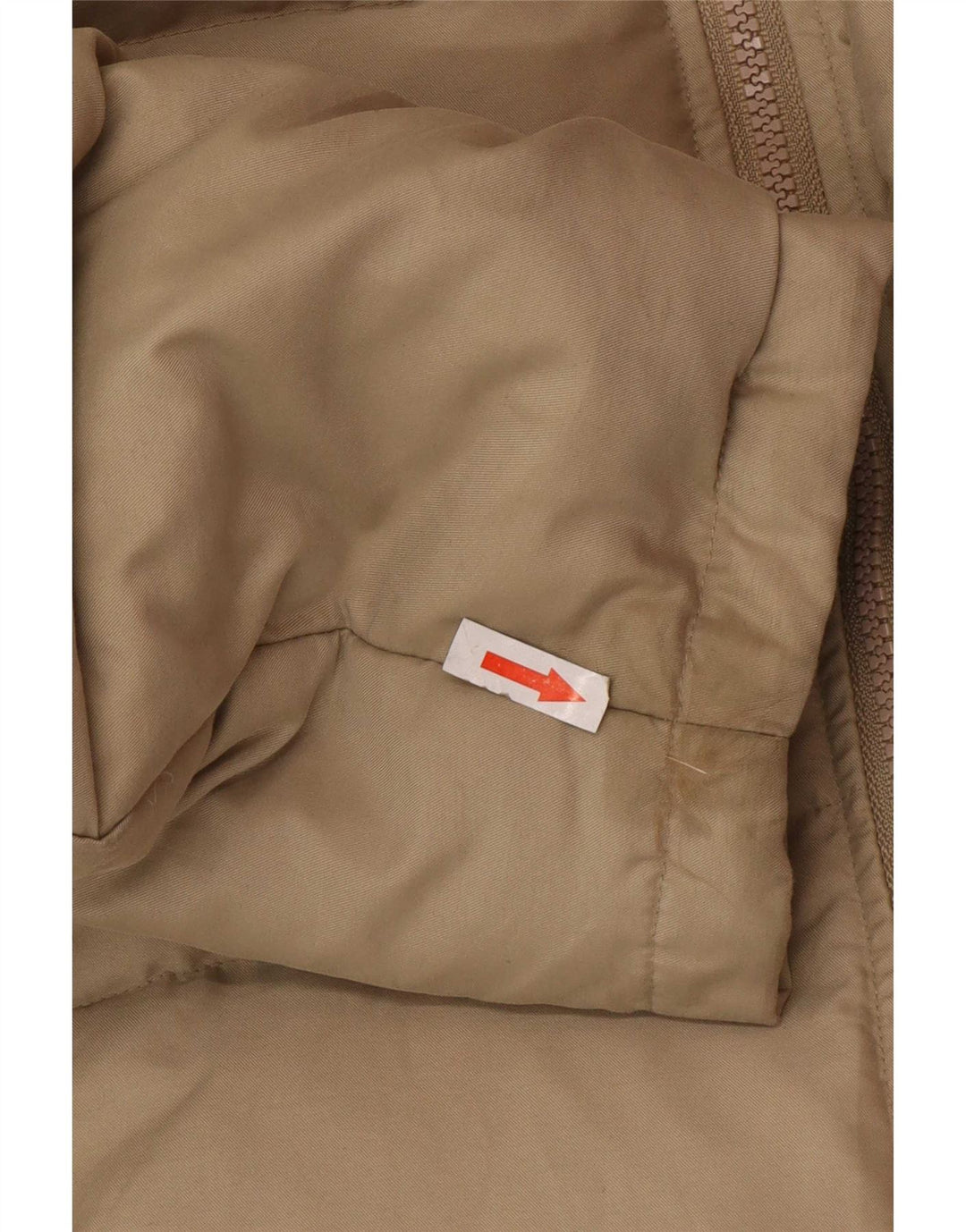 Sergio Tacchini Herre hættepolstret frakke UK 40 Large Beige Polyester