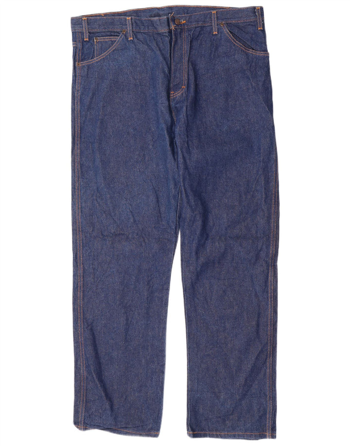 DICKIES Herre Regular Fit Straight Jeans W42 L34 Blå Bomuld