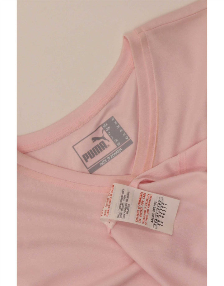 Puma T-Shirt Top UK 12 Medium Pink Polyester