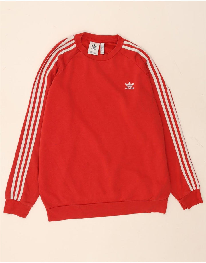 Adidas Sweatshirt til mænd, stor rød bomuld