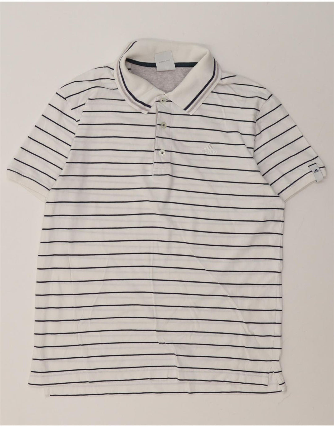 Adidas Polo Shirt til mænd UK 40/42 Medium White Bomuld
