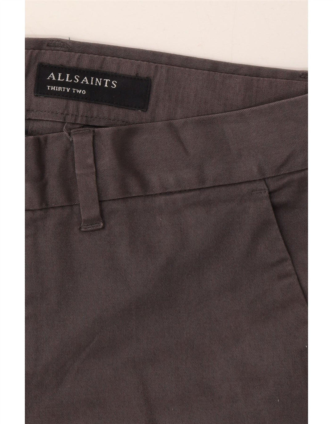 ALL SAINTS Mens Slim Chino Trousers W32 L30 Grey Cotton Vintage All Saints and Second-Hand All Saints from Messina Hembry 