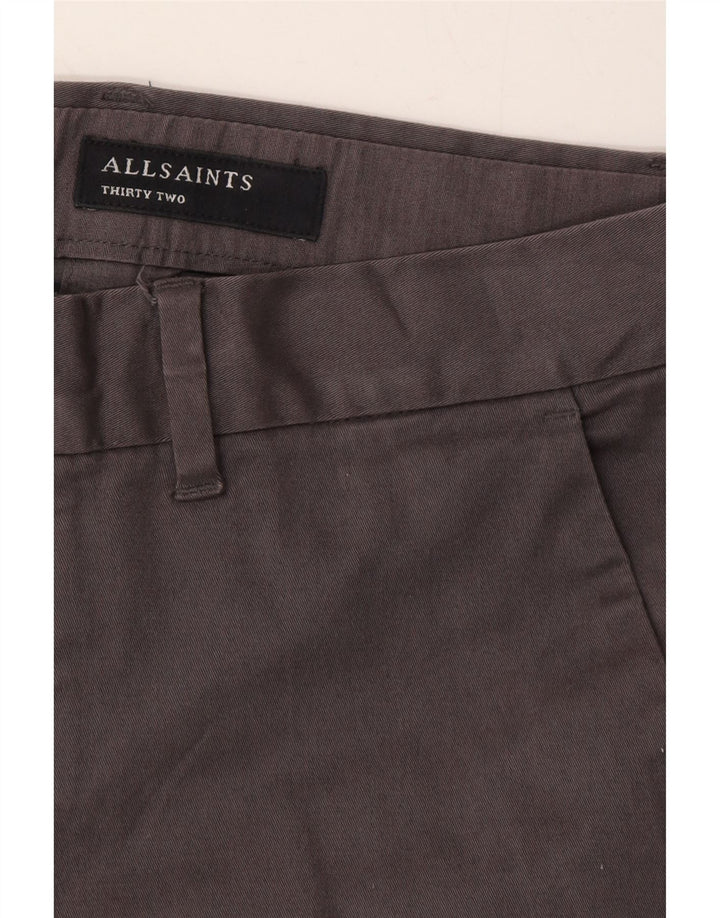 ALL SAINTS Mens Slim Chino Trousers W32 L30 Grey Cotton Vintage All Saints and Second-Hand All Saints from Messina Hembry 
