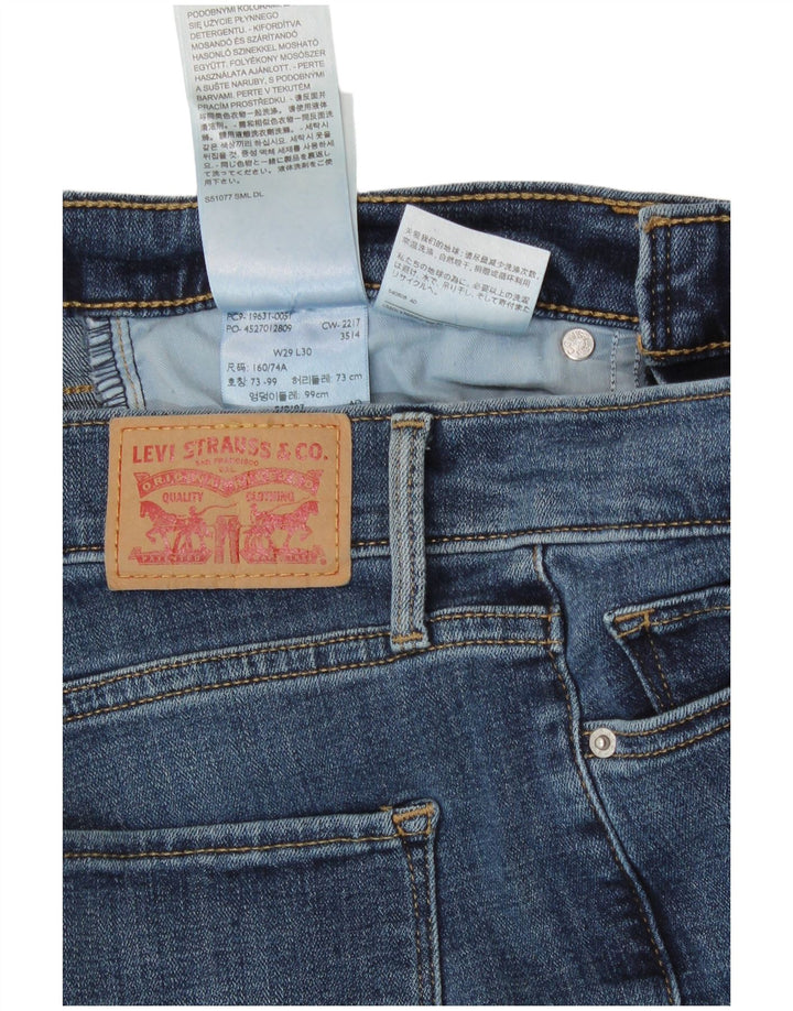 Levi's Dame 314 Shaping Straight Jeans W29 L27 Blå Bomuld