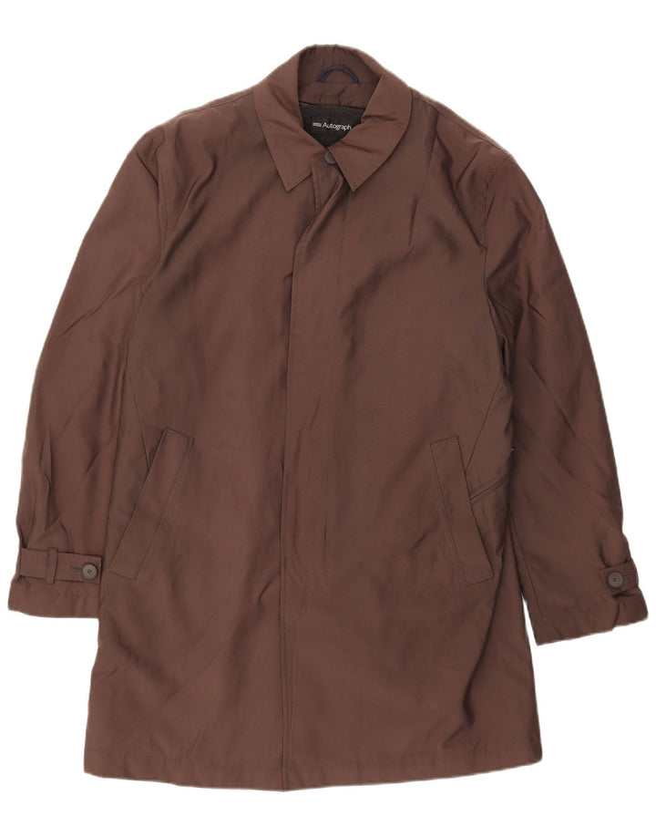 Marks & Spencer Overfrakke til mænd UK 36 Lille brun polyester