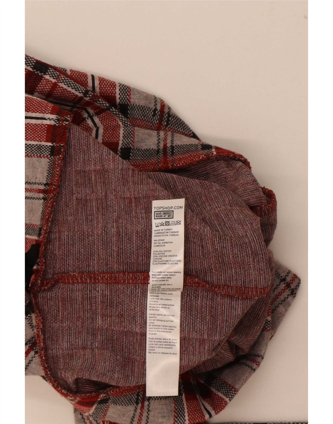 Topshop Grafiske Leggings til kvinder UK 8 Lille rødternet polyester