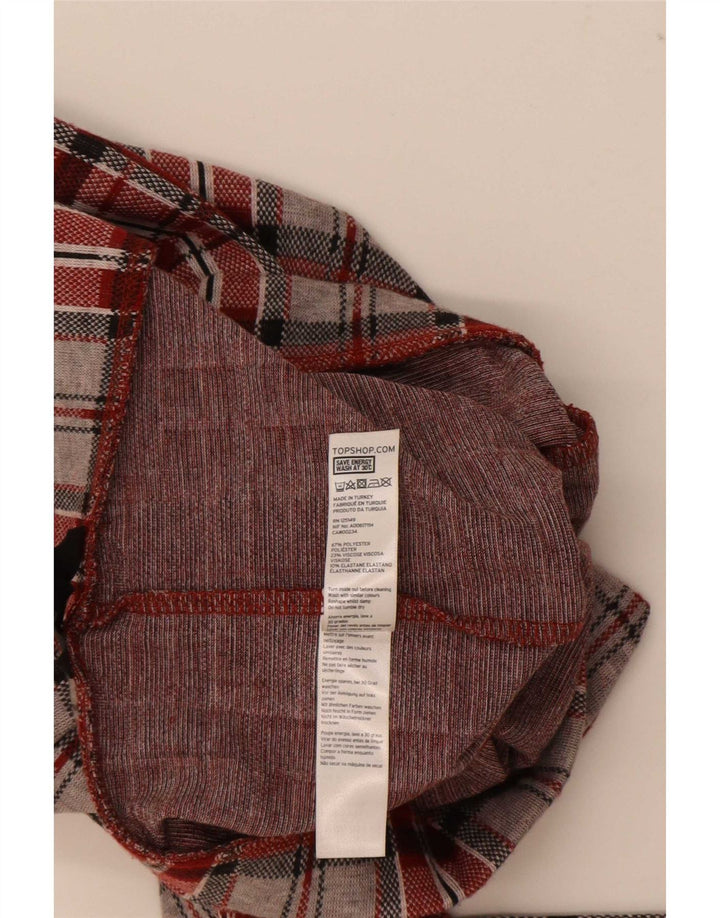 Topshop Grafiske Leggings til kvinder UK 8 Lille rødternet polyester