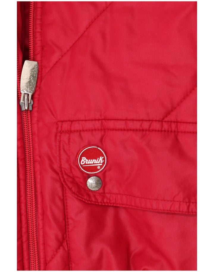 Brunik Polstret Herrejakke UK 38 Medium Rød Colourblock