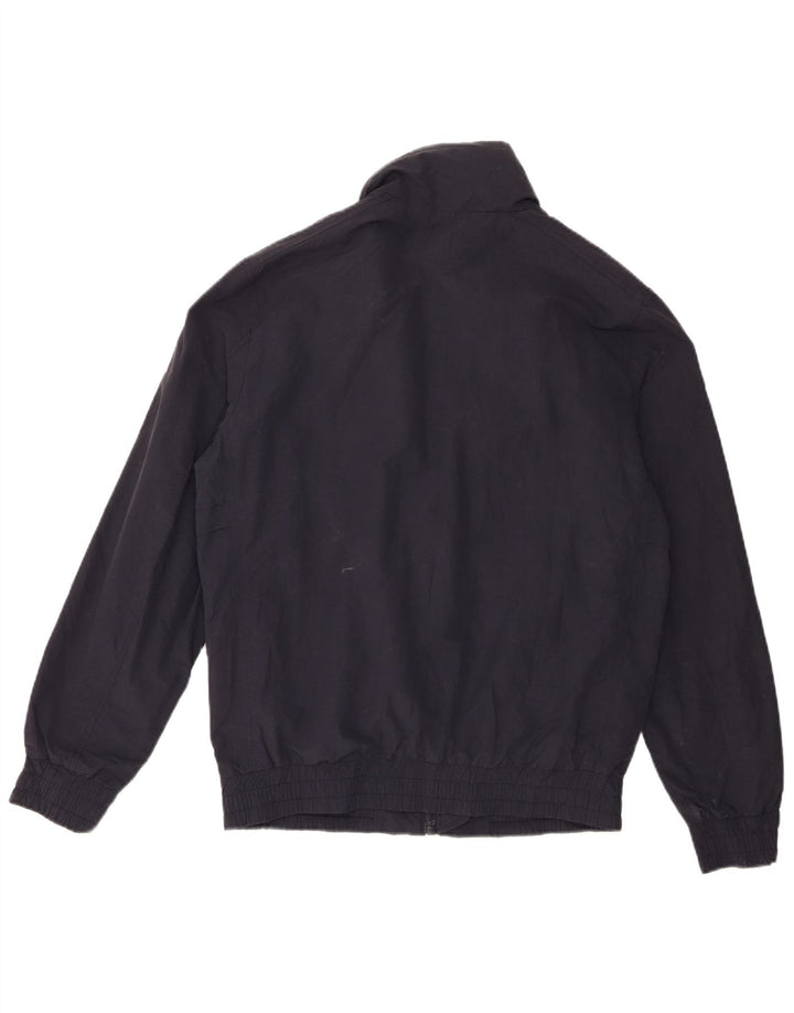Zara Herre Bomber Jacket UK 36 Small Navy Blue Nylon