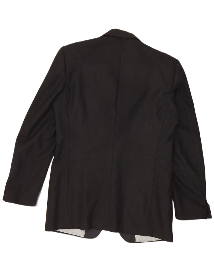 Vintage Herre 1 Knap Blazer Jakke IT 48 Medium Sort Virgin Wool