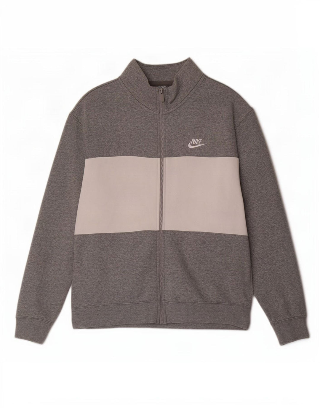 Nike træningsdragt til mænd, topjakke, mellemgrå Colourblock Bomuld