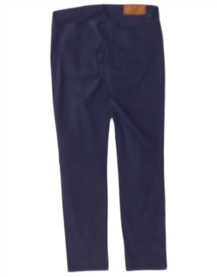 FRED PERRY Womens Slim Casual Trousers W26 L28 Navy Blue