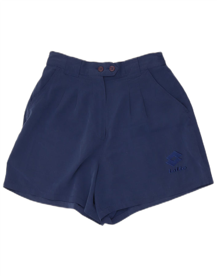 LOTTO Dame Pegged Casual Shorts UK 10 Small W26 Navy Blue Polyester
