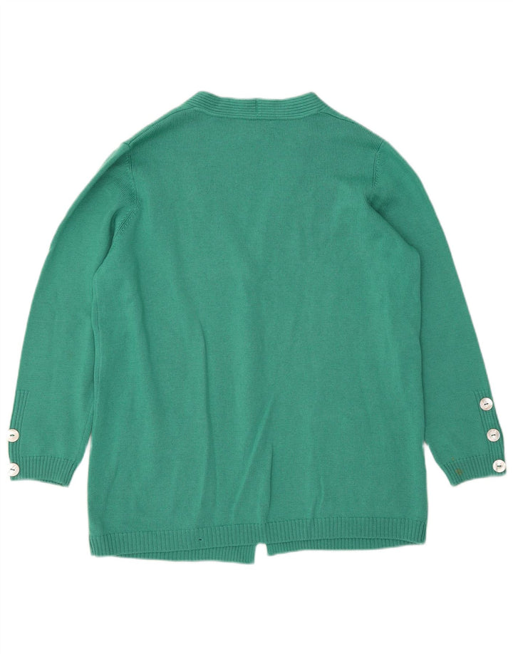 LUISA SPAGNOLI Dame cardigan sweater UK 14 Medium Green Wool