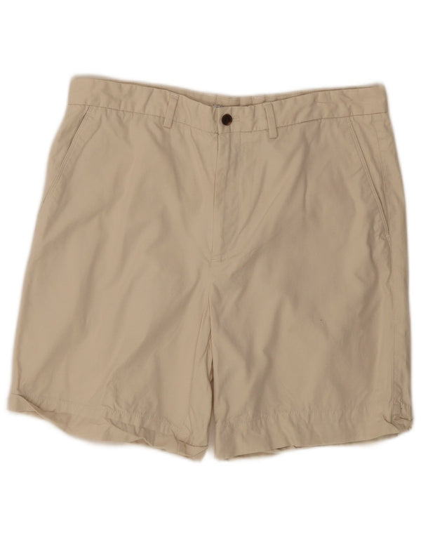 Zara Herre Chino Shorts EU 44 Large W34 Beige Bomuld