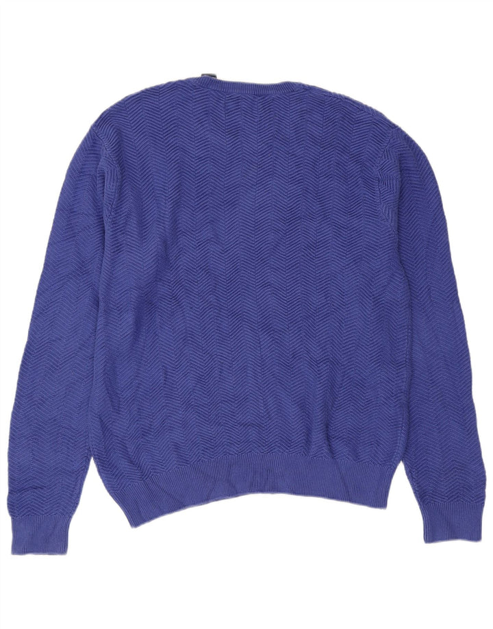 CHAPS Herre sweater med rund hals XL blå bomuld
